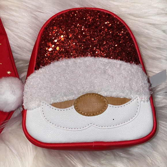 Christmas Bags Set. 1 Christmas Red Small Tote. 1 Red Cosmetic Case. 1 S… - Picture 4 of 5